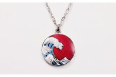 七宝北斎ペンダント | 七宝焼き ネックレス ペンダント アクセサリー 北斎 ハンドメイド 手作り 一点物 ガラス レディース 伝統工芸