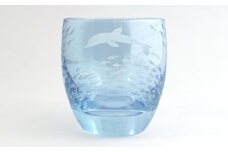 Dolphin Fish Blue 冷酒杯 | 切子 切子ガラス ガラス工芸 グラス ガラス コップ イルカ 手作り ぐい呑み 家飲み 酒器 ハンドメイド 手作り ギフト 贈答 プレゼント