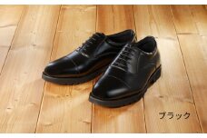 【匠の靴】超軽量 幅広6E本革ビジネスシューズTT-23G (サイズ：26.5cm　カラー：ブラック)
