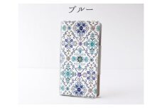 【浅草文庫】スマホケース オリエント柄 (カラー：ブルー)