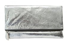 クラッチバッグ[ROXY] 伊 ROC PELLAM社のシープレザー使用 (カラー：シルバー)