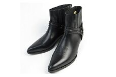 【浅草の靴】テキサスビレッジ 本革ウエスタンブーツ[5535] (サイズ：27.5cm　カラー：ブラック)