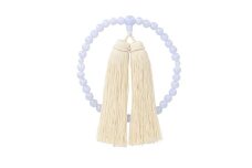 ひいらぎのお念珠【白妙（ブルーレースアゲート×象牙）】 | 数珠 仏具 法要 法事 葬式 葬儀 片手 小物 女性用 レディース ギフト 贈り物 贈答