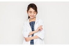 レピウスの白衣 【レディース】 ツインカラードクターコート / ネーム刺繍付き (サイズ：38サイズ)