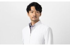 レピウスの白衣 【メンズ】 スタンドカラーZIP ショートコート [長袖] ストレッチ素材 / ネーム刺繍付き (サイズ：48サイズ)