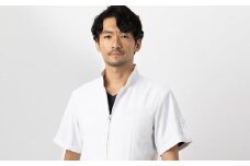 レピウスの白衣 【メンズ】 スタンドカラーZIP ショートジャケット [半袖] ストレッチ素材 / ネーム刺繍付き (サイズ：46サイズ)