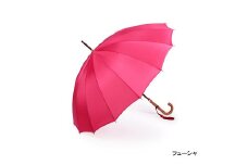 【前原光榮商店】婦人用雨傘 トラッドクラシコ〈手元：ヒッコリー〉名入れ可 (カラー：フューシャ) | 選べる 10色 レディース 女性 スーツ ビジネス 通勤 贈答 プレゼント ギフト 誕生日