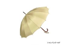 【前原光榮商店】婦人用雨傘 トラッドクラシコ〈手元：楓〉名入れ可 (カラー：シャンパンゴールド)