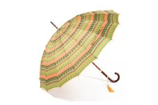 【前原光榮商店】婦人用雨傘 エム1555 カーボン〈手元：ヒッコリー〉名入れ可 (カラー：イエロー)