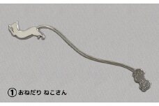 【内藤銀器製作所】銀製 ショートマドラー (ねこ) 全5種（種類：(1)おねだり ねこさん）