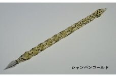 【ガラスペン】オールひねり 軸径11mm (カラー：シャンパンゴールド)