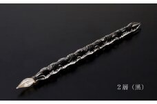 【ガラスペン】オールひねり 軸径11mm (カラー：2層(黒))