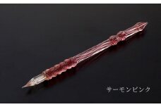 【ガラスペン】オリジナルひねり 軸径11mm (カラー：サーモンピンク)