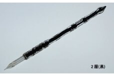 【ガラスペン】オリジナルひねり 軸径11mm (カラー：２層(黒))