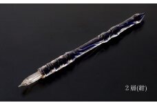 【ガラスペン】オリジナルひねり 軸径12mm (カラー：２層(紺))
