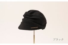 オーガニックコットン ベア天竺ハット＜脱がなくていい帽子＞ (カラー：ブラック、サイズ：M)