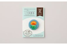 二十四節気くるみボタンブローチ (種類：小満)