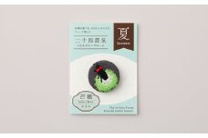 二十四節気くるみボタンブローチ (種類：芒種)