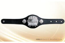 牛革製チャンピオンリストバンド (ブラック、シルバー、野球)