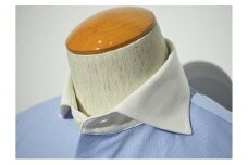 ｢すみだモダン｣丸和繊維工業INDUSTYLE TOKYO動体裁断シャツ クレリック　サックス(S) [№5619-7089]0462