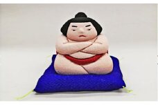 力士 ペーパーウエイト 江戸木目込人形 織物 人形 雑貨 小物雑貨 置き物 置物 インテリア 飾り 日用品 ペーパーウェイト 工芸品 民芸品 伝統工芸品 東京 東京都 墨田区 赤 [№5619-7288]0510