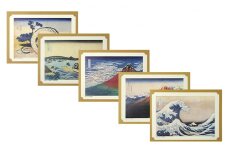 葛飾北斎 北斎作品原寸印刷画 5点 セット 絵画 絵 富嶽三十六景 民芸品 工芸品 美術　【 墨田区 】[№5619-0670]