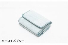三つ折り財布 tino（ティノ）ゴースト【ターコイズブルー】[№5619-7419]0903