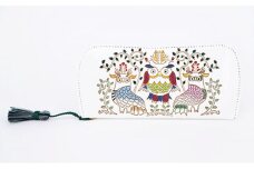 【文庫屋大関】メガネケース　ふくろう【皮革工芸品】[№5619-1013]