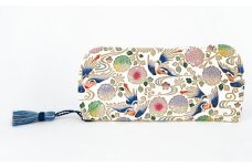 【文庫屋大関】メガネケース　花鳥【皮革工芸品】[№5619-1015]