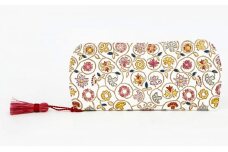 【文庫屋大関】メガネケース　金唐小花【皮革工芸品】[№5619-1045]