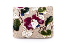 【文庫屋大関】箱まち小銭入れ　野葡萄【皮革工芸品】[№5619-1156]