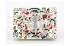 【文庫屋大関】箱まち小銭入れ　むかい鶴【皮革工芸品】[№5619-1180]