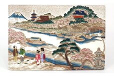 【文庫屋大関】パーソナルホルダー　浮世絵　待乳山【皮革工芸品】[№5619-1237]