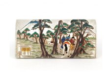 【文庫屋大関】スッキリ大人の財布　束入れ　浮世絵　吉原【皮革工芸品】[№5619-1248]