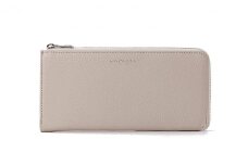 牛革ロングウォレット＜薄マチL字ファスナー長財布＞【SK002】アイボリー[№5619-7474]1257