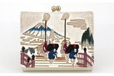 【文庫屋大関】三つ折りミニ財布　日本橋【皮革工芸品】[№5619-1394]