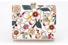 【文庫屋大関】三つ折りミニ財布　梅花（メイホア）【皮革工芸品】[№5619-1398]