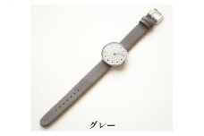 すみだ北斎美術館オリジナル 北斎 新形小紋帳 輪ちがい麻の葉 腕時計ユニセックス シルバー【グレー】 [№5619-7687]1487
