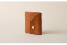 FACE-C　【数量限定】革のカシミヤ　国産野生鹿革を使用した三つ折り財布【ブラウン】 [№5619-7756]1586