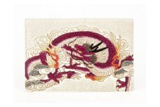 【文庫屋大関】パーソナルホルダー　龍神＜ワイン＞【皮革工芸品】 [№5619-1638]