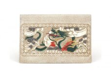 【文庫屋大関】パーソナルホルダー　龍＜緑＞【皮革工芸品】 [№5619-1646]