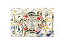 【文庫屋大関】パーソナルホルダー　むかい鶴【皮革工芸品】 [№5619-1695]