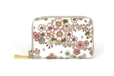 【文庫屋大関】ファスナー 小銭入れ かすみ桜【皮革工芸品】財布 牛革 コンパクト 東京 [№5619-1839]