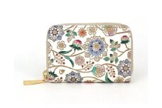 【文庫屋大関】ファスナー 小銭入れ ダリア＜コバルトブルー＞【皮革工芸品】財布 牛革 コンパクト 東京 [№5619-1865]