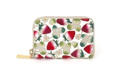 【文庫屋大関】ファスナー 小銭入れ いちご【皮革工芸品】財布 牛革 コンパクト 東京 [№5619-1872]