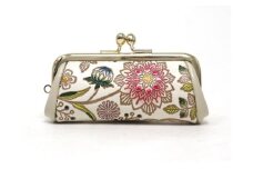【文庫屋大関】印鑑ケース ダリア〈ベリーピンク〉【皮革工芸品】 革製品 工芸品 民芸品 牛革 小物入れ お祝い ギフト プレゼント 墨田区 東京都 [№5619-1945]