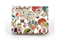 【文庫屋大関】箱まち小銭入れ 気球【皮革工芸品】 革製品 工芸品 民芸品 牛革 財布 小銭入れ 小物入れ お祝い ギフト プレゼント 墨田区 東京都 [№5619-1962]