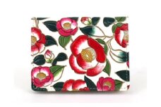 【文庫屋大関】箱まち小銭入れ 椿【皮革工芸品】 革製品 工芸品 民芸品 牛革 財布 小銭入れ 小物入れ お祝い ギフト プレゼント 墨田区 東京都 [№5619-1963]