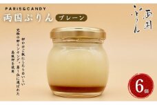 プリン 「両国ぷりん」 プレーン6個セット スイーツ 洋菓子 セット おやつ デザート カラメル プレーン こだわり素材 卵 平飼い 砂糖 甜菜糖 牛乳 ノンホモ牛乳 墨田区 東京都 [№5619-1972]