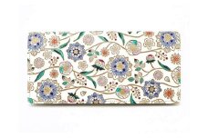 【文庫屋大関】束入れ ダリア＜コバルトブルー＞【皮革工芸品】 財布 お札 お札入れ 長財布 カード 小銭 牛革 手作り 日本製 墨田区 東京都 [№5619-2161]